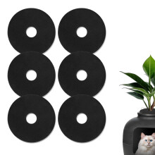 Gosknor 6pcs Hidden Cat Litter Box Filters, 7.87 Inch Round Cat Litter Box Stick-on Activated Charcoal Carbon Odor Filters Pet Litter Box Filters