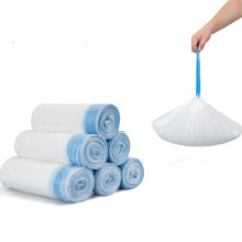 ELSPET Litter Waste Receptacles Drawstring Waste bag 6 Rolls/120 Pcs, Compatible with self cleaning cat litter box, Heavy Duty Cat Litter Bags,