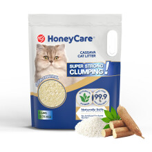 HONEY CARE Cassava Cat Litter | Natural Plant-Based Litter | Quick Clumping & Low Dust | Superior Odor Control | Sustainable & Flushable Formula (6