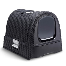 Curver Petlife Cat Litter Box with Lid and Scoop, Easy-Clean Drawer System for Hygienic Maintenance, Odour-Control Filter and Paw Scraper Grid, 51.5 x