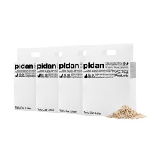 pidan Tofu Cat Litter 9.6 kg (4?2.4kg) 100% Natural, Flushable & Clumping, Ultra-Absorbent, Fast-Drying, Dust-Free, Low-Tracking Odour Control