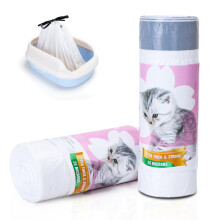 Nobleza 20Pcs 2XL Jumbo Cat Litter Tray Liners With Drawstrings, 105x45cm Strong Durable Extra Large Cat Litter Tray Liners, 25 Microns Thick