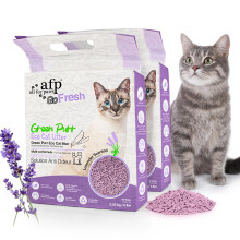 ALL FOR PAWS All Natural Tofu Eco Cat Litter, Rapid Clumping | Low Tracking | Low Dust | 24/7 Odor Control Flushable Pellet Kitty Litter, Lavender,