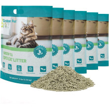 Gardner Pet Tofu Cat Litter Clumping, Green Tea Odor Control Extract, Dust-free and Easy Clumping, Flushable to Toliet, Suitable for Multi-Cat Homes,