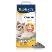 Biokat?s Classic 3in1 with fragrance-free formula - Clumping cat litter with 3 different grain sizes - 1 bag (1 x 10 L)