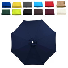 Patio Umbrella Replacement Canopy Waterproof UV Protection Ventilated Cover 10FT 8 Ribs Dark Blue