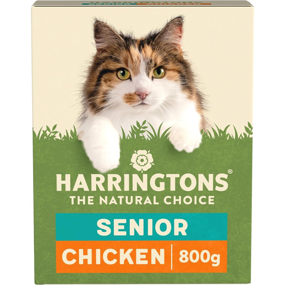 Harringtons Complete Senior Dry Cat Food Chicken 800G (Pack Of 5) - Tasty Natural Goodness