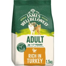 James Wellbeloved Hypoallergenic Dry Cat Food for Adult Cats Turkey 1.5 kg