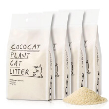Cococat Cassava Cat Litter - Made for Automatic Litter Boxes (4x2.5kg/6L bag) Strong Clumping, Unscented For Excellent Odour Control, Dust-free, Easy