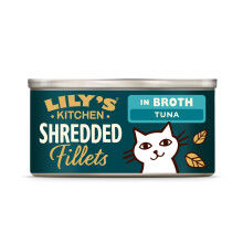 Lily's Kitchen Made with Natural Ingredients Shredded Fillets in Broth Tuna Adult Wet Cat Food, 24 x 70 g
