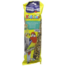 Vitakraft Kracker Cockatiel Bird Food Honey-Eukalyptus, Pack of 5