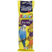 Vitakraft Budgie Kracker Bird Food Honey-Sesame/Egg-Grass/Apricot-Fig, Pack of 7