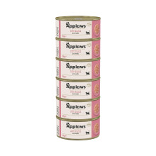 Applaws 100% Natural Wet Cat Food, Tuna Fillet with Shrimp, 156g Tins Pack of 6