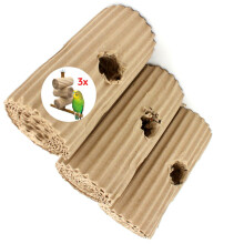Vogelgaleria? Refill pack for nibble paradise for birds - 3 large replacement rolls for bird toys for long-lasting nibbling fun