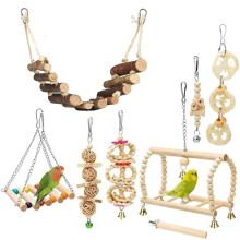 Bird Toys Parrot 8 Pack Bird Swings Parakeet Toys Chew Toy for Cockatiels, Parrots, Adorable Birds