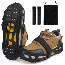 Ice Snow Grips,Ice Cleats Snow Traction Cleats Crampons for Shoes and Boots,Anti-Slip Winter Ice Grippers Overshoe Crampons Slip-on Stretch Footwear