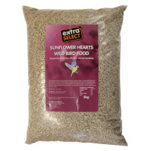 Extra Select Sunflower Hearts Bird Food - Husk-Free, Oil Rich, High Energy Wild Bird Seed for Year Round Feeding - 5 kg