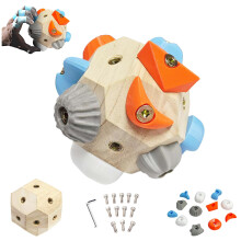 Wsndyjia Handcrafted Boulder Block - Build Strength and Precision, Wooden Rock Climbing Training Ball for Take It Out Anytime, Finger Strength