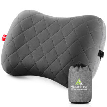 HIKENTURE Camping Pillow with Removable Cover - Ultralight Inflatable Pillow for Hiking,Backpacking, Upgrade Comfortable Ergonomic Air Pillow for Neck