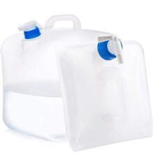 10L 15L 20L Portable Collapsible Sports Water Container with Spigot, BPA Free Water Storage Jug, Foldable Hydration Canteen for Outdoor Camping