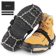 SHEEFLY Crampons,Ice Grips for Shoes and Boots Upgraded Non Slip Snow Chains Ice Cleats with Adjustable Straps,Snow Grips Ice Traction Cleat for Women