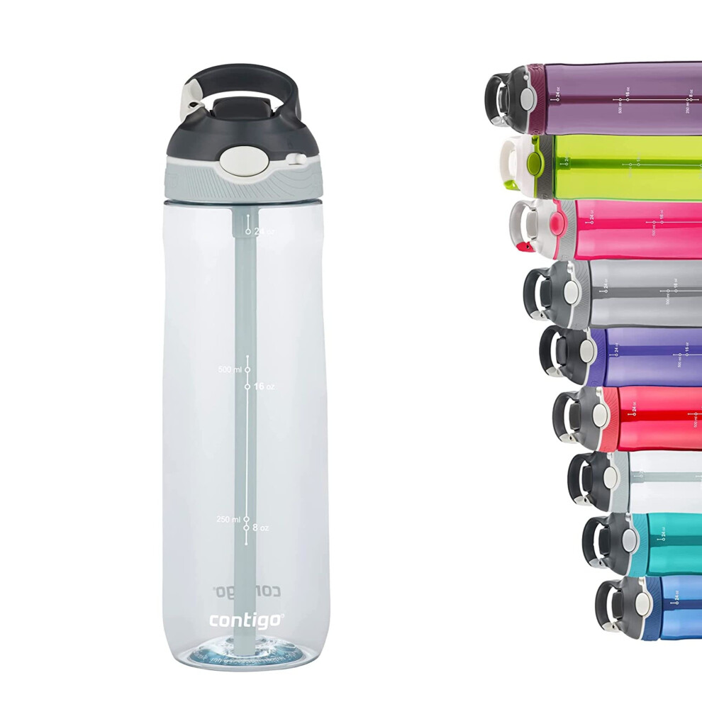 Contigo Ashland Autospout Water Bottle With Flip Straw, Large Bpa Free Drinking Bottle, Sports Flask, Leakproof Gym Bottle, Dishwasher Safe, Ideal For