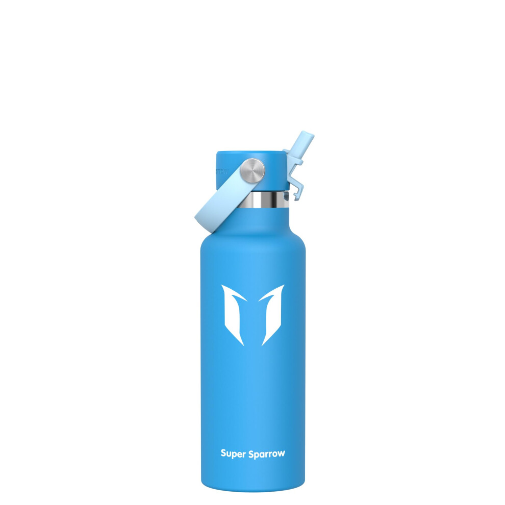 Super Sparrow Sparrow Insulated Water Bottle Kids 500Ml - Flipflow Metal Water Bottles With Straw Lid - Bpa Free - Leakproof Stainless Steel Flask For Sport,