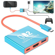 Docking für die Nintendo Switch 2 mit 4K 60Hz TV-Ausgang, HDMI 2.0, PD 100W Schnellladen, USB 3.0-Anschluss