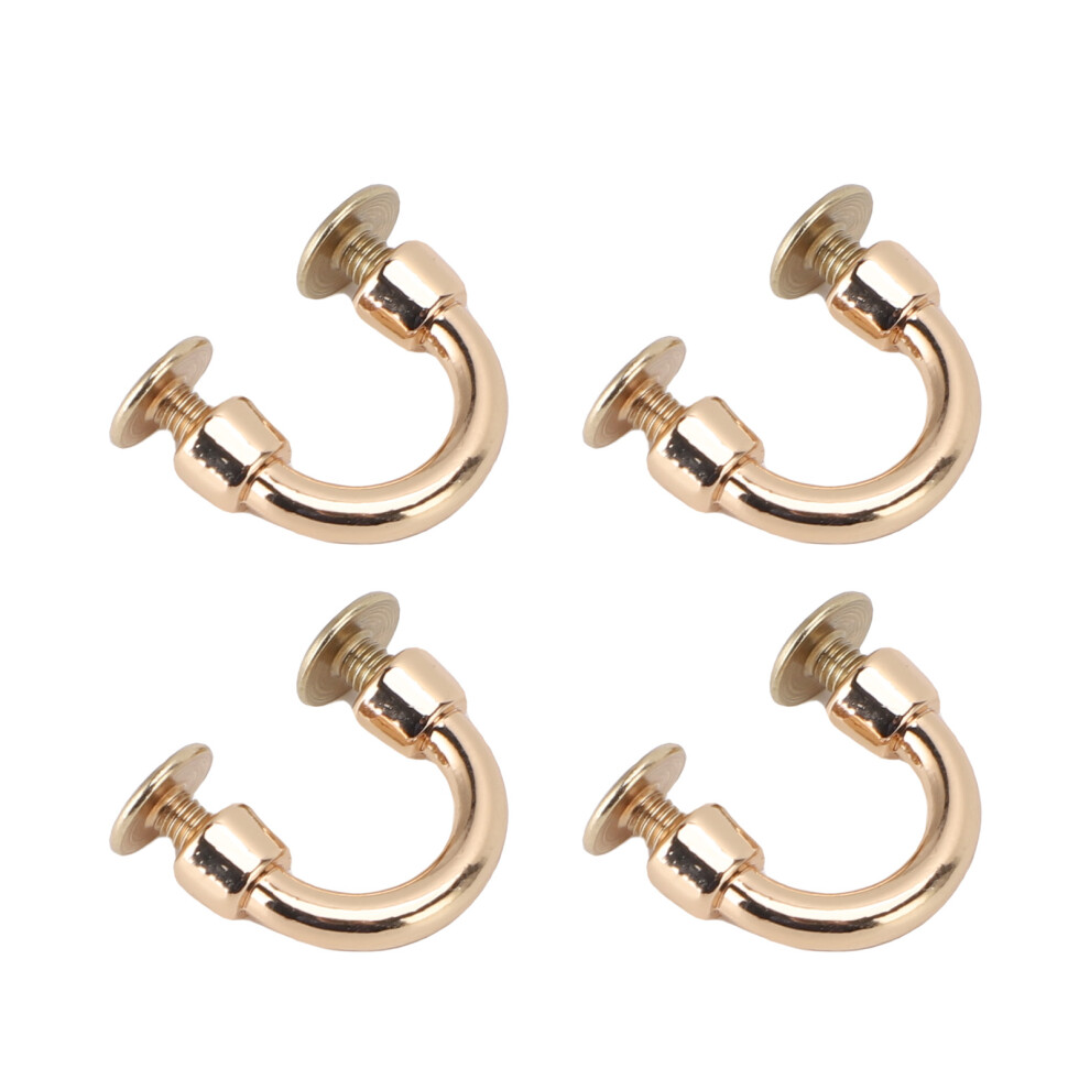 20 Pcs Light Gold Metal Arch Bridge Buckle With 5.5Mm Ph Screw, 11X9mm 7681383178482