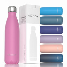 WATERSY Stainless Steel Insulated Water Bottle, Double Walled Metal Vacuum Flask Keep 24 Hrs Cold & 12 Hrs Hot Thermal Metal Sports Bottles 500ml BPA