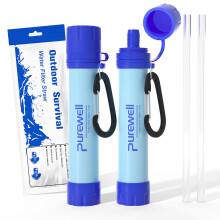 Purewell Outdoor Water Filter ? 0.01 ?m ultra-fine filter removes 99.99% of bacteria & heavy metals | 1500L filter capacity | Portable drinking water