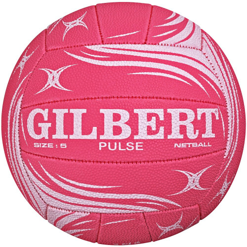 Gilbert Pulse Netball - Size 5 Pink and White