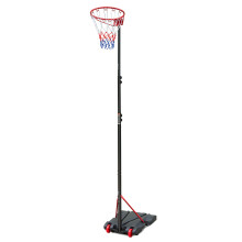 Silver Valley Pro Court Free Standing Height Adjustable Netball Hoop and Post Official Height Portable