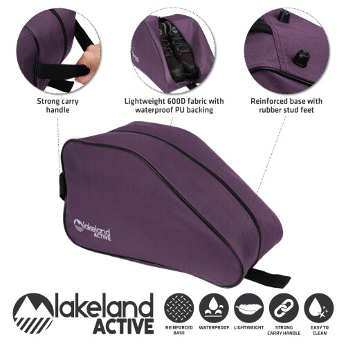 Lakeland Active Mosedale Waterproof Walking Boot Bag - Purple 1