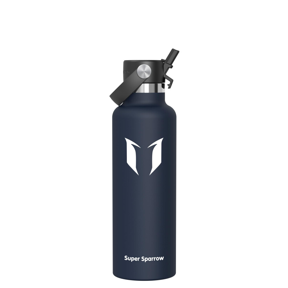 Super Sparrow Sparrow Insulated Water Bottle 750Ml - Flipflow Metal Water Bottles With Straw Lid - Bpa Free - Leakproof Stainless Steel Flask For Sport, Gym,