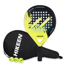 BOOSTEADY Padel Racket with Tennis Balls Adult Padel Racquet Made of Carbon Fibre Optic for Teenagers Beginners Advanced