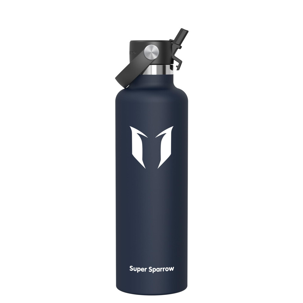 Super Sparrow Sparrow Insulated Water Bottle 1L - Flipflow Metal Water Bottles With Straw Lid - Bpa Free - Leakproof Stainless Steel Flask For Sport, Camping,