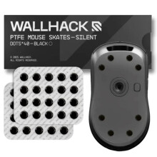 Wallhack PTFE Dot Silent Mouse Skates | Premium Universal Skates for Gaming Mice | Ultra-Smooth Glide on Cloth & Glass Pads | Customize Speed &