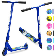 BOLDCUBE Stunt Scooter Navy Blue for Kids Ages 6-12 8-12 Years | Freestyle Pro 360? | Aluminium Deck | ABEC 7 | Micro Crystalized Deck