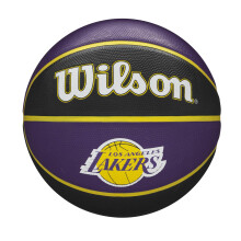 Wilson Basketball, NBA Team Tribute Model, LA LAKERS, Outdoor, Rubber, Size: 7, Purple and Gold