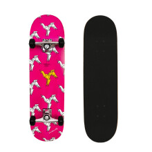 M.Y X-Skate 'Origami' Complete Skateboard 31" Double Kick Beginner Skateboard for Kids Teenagers & Adults 7 Ply Birch Deck ABEC 7 Bearings for Tricks