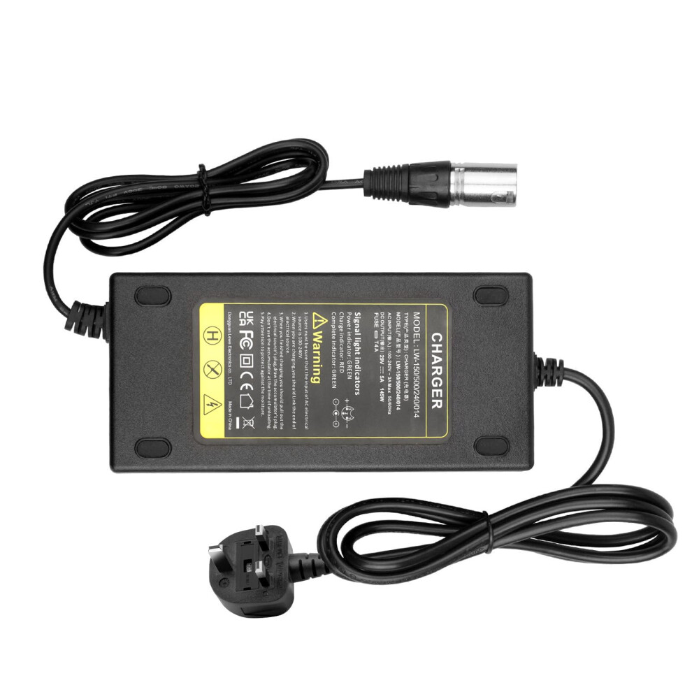 Labtec 29V 24V 5A Mobility Scooter Battery Charger, Electric Wheelchair Lithium Battery Charger Go-Go Elite Traveller Power Adapter With 3Pin Xlr 5051222259887