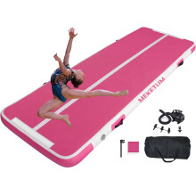MEKETUM Air Tumble Track Gymnastic Mat 6.6ft 10ft 13ft 16ft 4/8 Inch Thickness Inflatable Gym Tumbling Floor Mats with Air Pump for Home