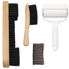4 PCS Pool Table Brush,Billiards and Rail Brushes Set,for Cleaning,With Wooden Handle,Snooker Accessories for Snooker Table,Brush/Sticky Lint