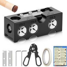 10-in-1 Billiards Pool Cue Tip Shaper, Pool Cue Tips Replacement Kit, Pool Cue Shaper, Pool Cue Tip Tool, Pool Cue Tips Repair Tool for Replacement