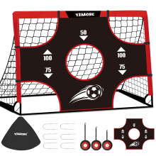 Yimore Kids Football Goal Portable, 3 In 1 Mini Football Goal Garden Indoor Outdoor 120 * 90 * 90 cm, Foldable Football Training with Target Gift for