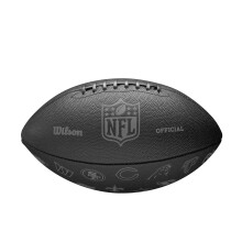 Wilson NFL 32 Team Football, Featuring a Pressure Lock Bladder and Classic Lacing, Stylish Look Made of Robust Materials, Colour: Black, Official Size