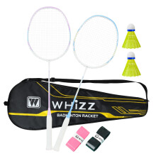 BAIHUALIN WHiZZ ZM679 Badminton Racquet, Lightweight Carbon Graphite Badminton Racket with Grip Tape, Shuttlecock & Carrying Bag, Purple+Blue