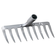 Heavy Duty Garden Rake Head for Soil Loosening and Debris Raking Durable Metal Yard Tool
