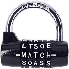 Gym Locker Lock,5 Letter Word Lock,5 Digit Combination Lock,Safety Padlock for School Gym Locker,Sports Locker,Fence,Case,Hasp Storage (Black)